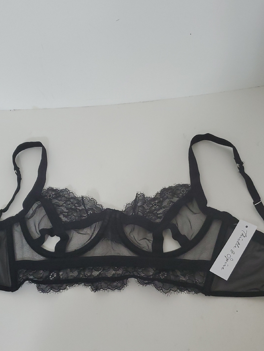 Thistle and Spire Black Sheer Lace Underwire Bra Size 32C NWT